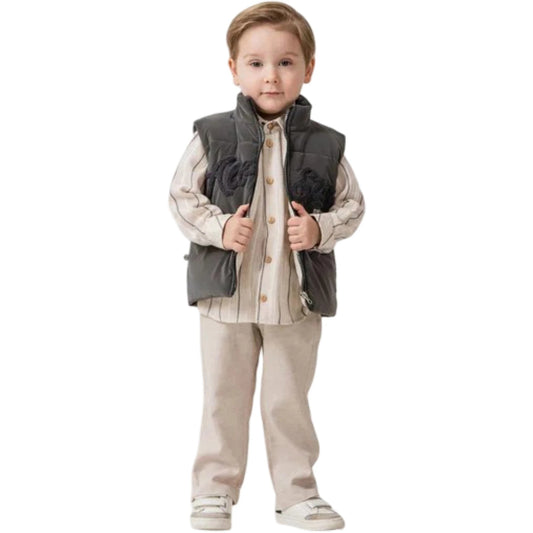 Jungen Outfit Weste Hemd