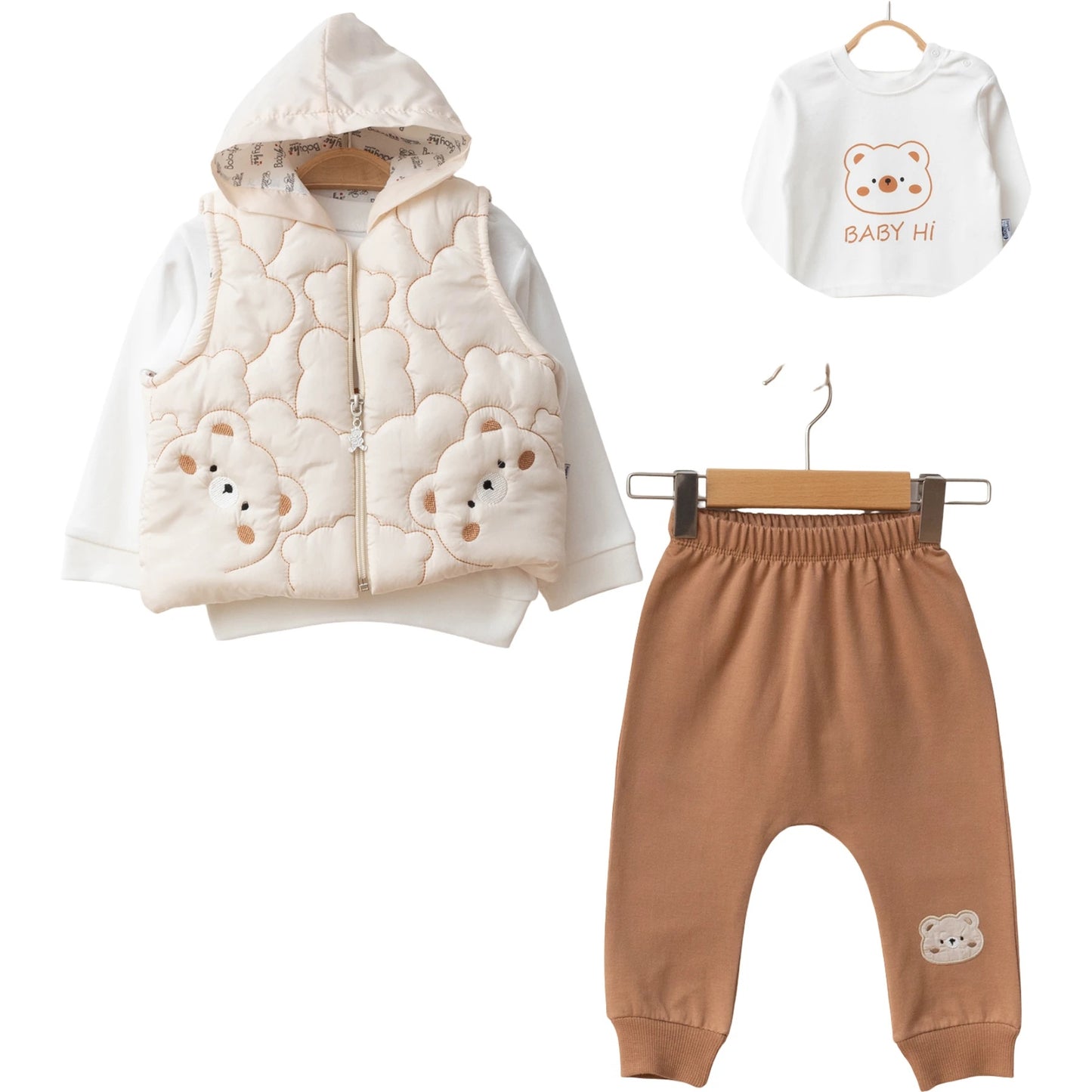 Baby Outfit Set Bärenweste