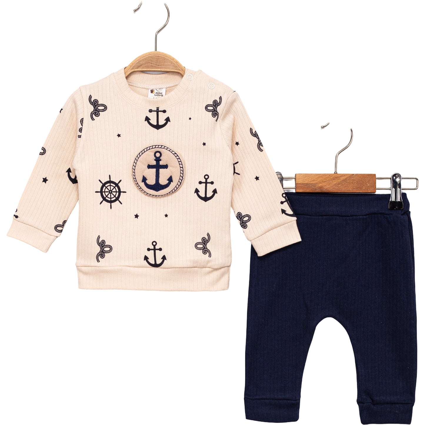 Baby Set Baumwolle Anker
