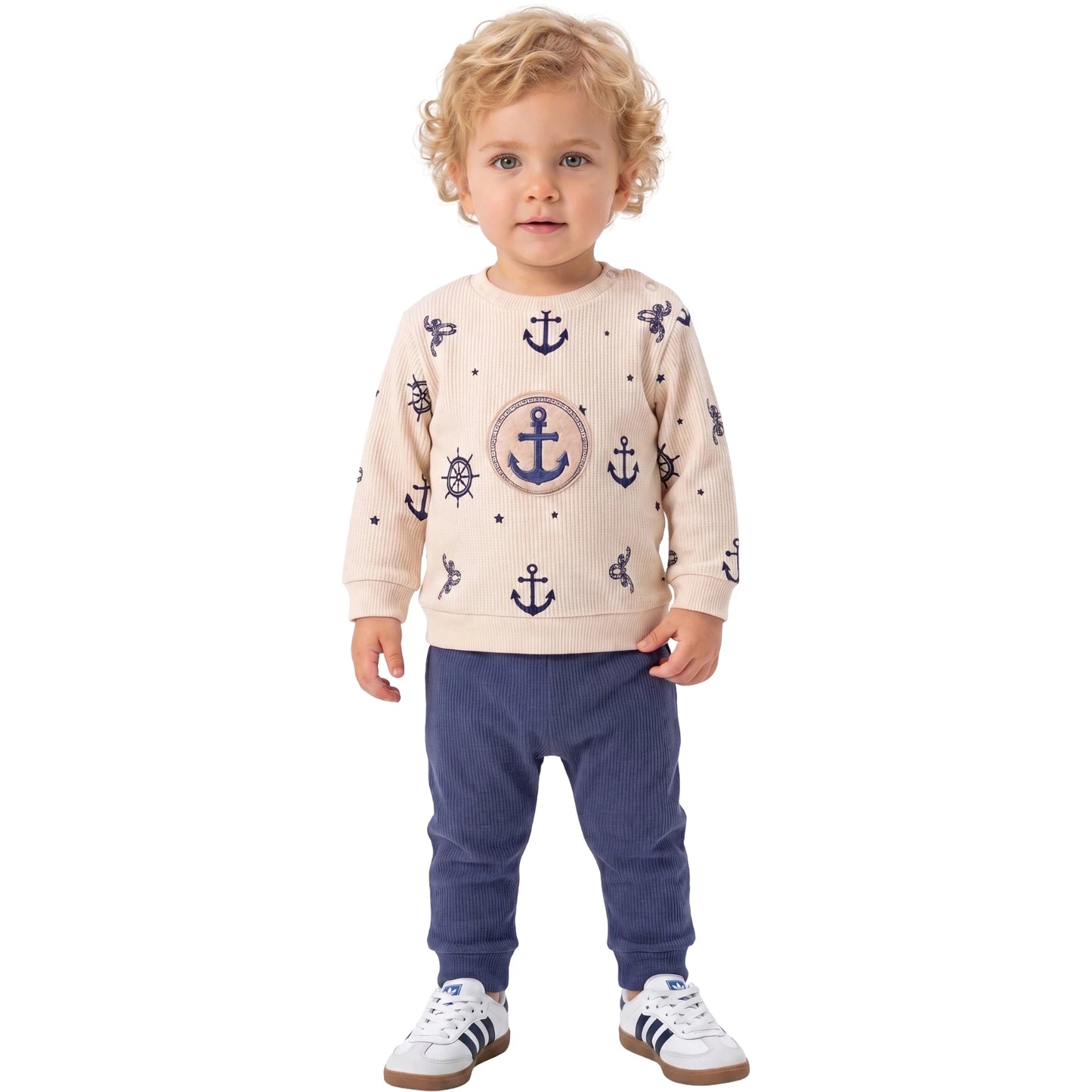 Baby Set Baumwolle Anker