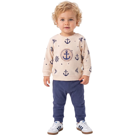 Baby Set Baumwolle Anker