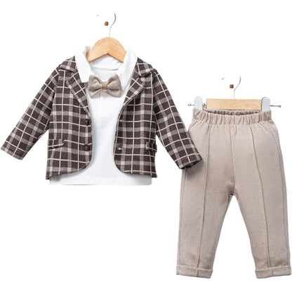 Baby Jungen Anzug Karo