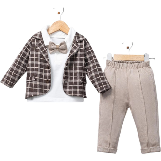 Baby Jungen Anzug Karo