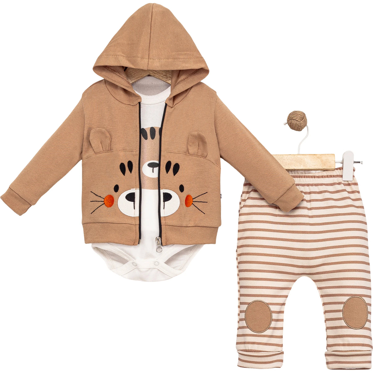 Baby Outfit 3-teilig Bärenmotiv
