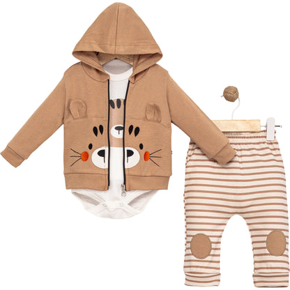 Baby Outfit 3-teilig Bärenmotiv