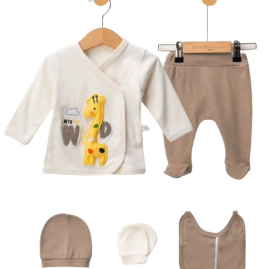 Erstlingsset Baumwolle Giraffe