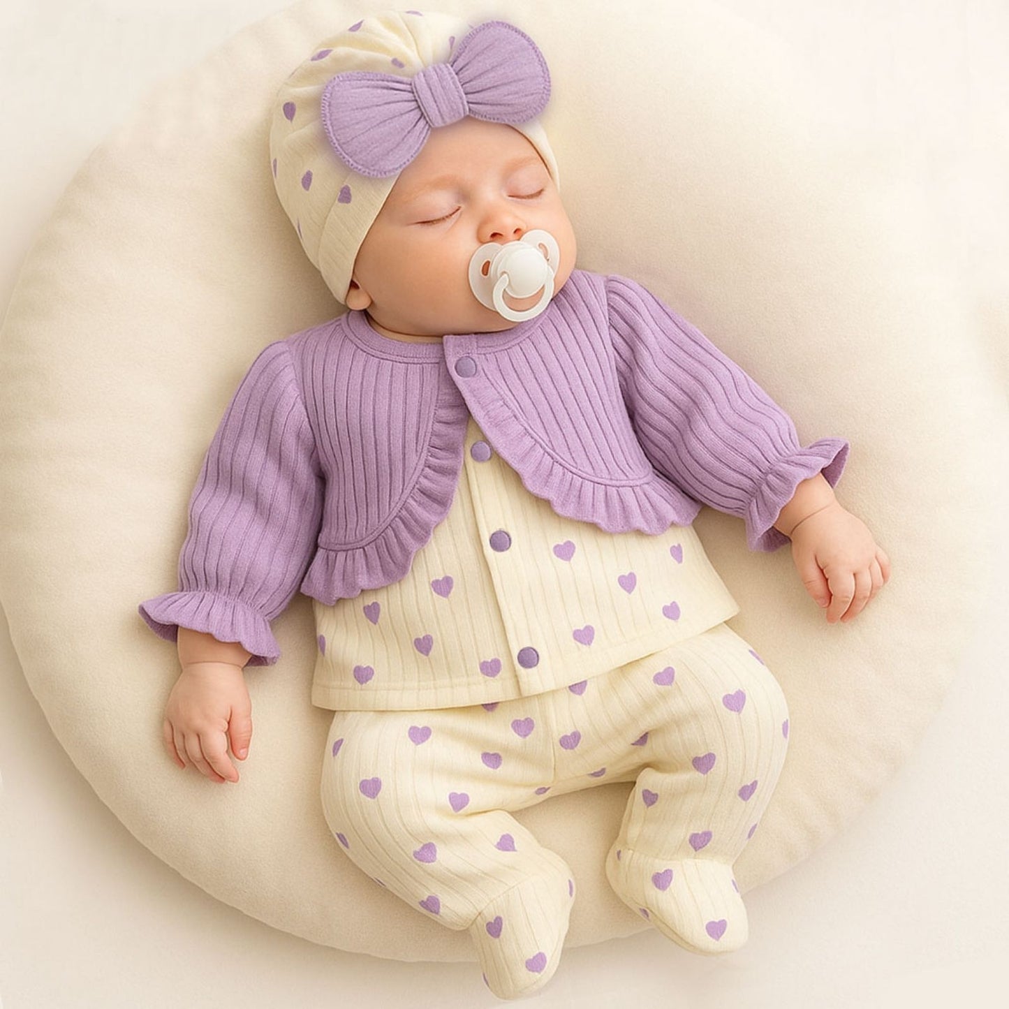 Outfit Set Baumwolle Herzen