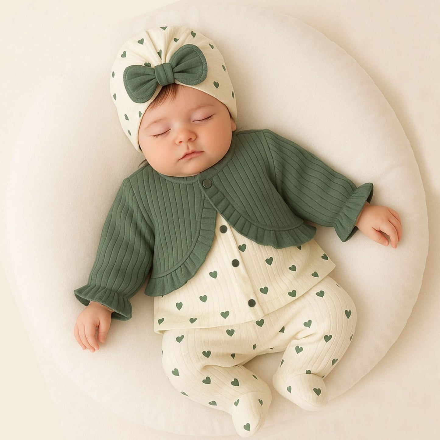 Outfit Set Baumwolle Herzen