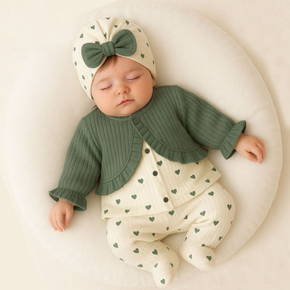 Outfit Set Baumwolle Herzen