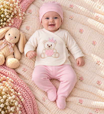 Erstlingsset Baumwolle Teddy 5-teilig