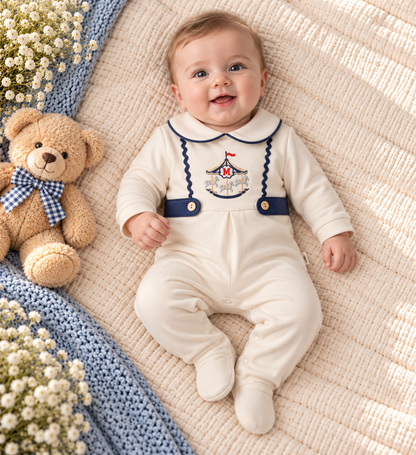 Baby Strampler Baumwolle Karussell