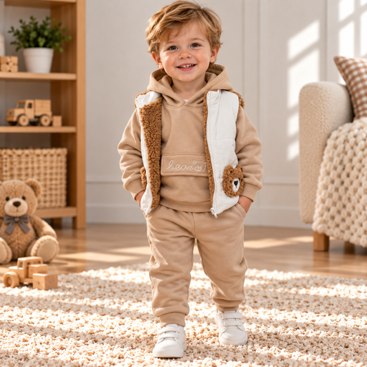 Baby Jungen Set Bärenweste