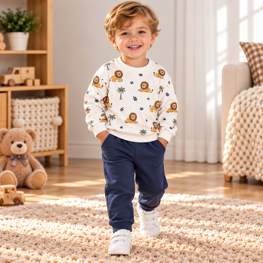 Baby Jungen Set Löwenmuster