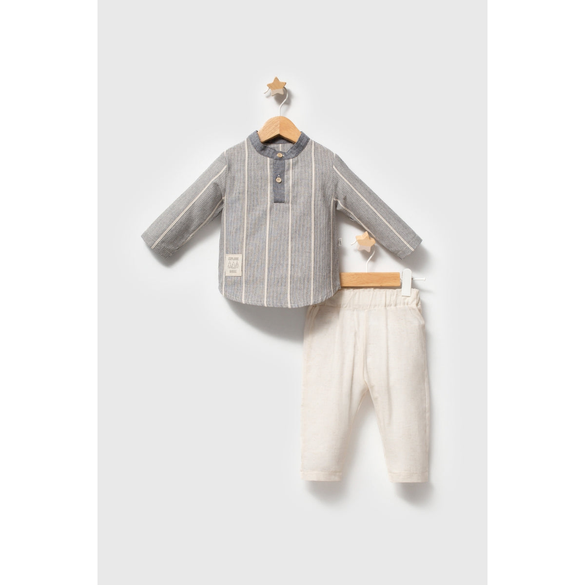 Baby Jungen 2-teiliges Set mit Hemd & Hose | Elegantes Outfit für besondere Anlässe
