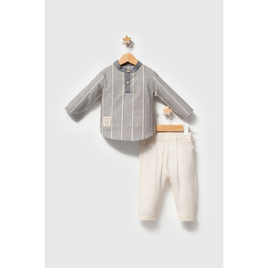 Baby Jungen 2-teiliges Set mit Hemd & Hose | Elegantes Outfit für besondere Anlässe