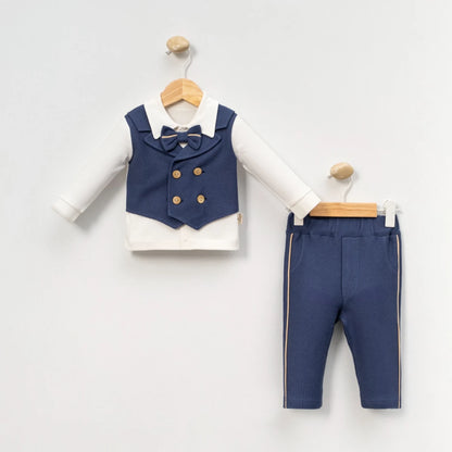 Babyoutfit Baumwolle Weste Fliege