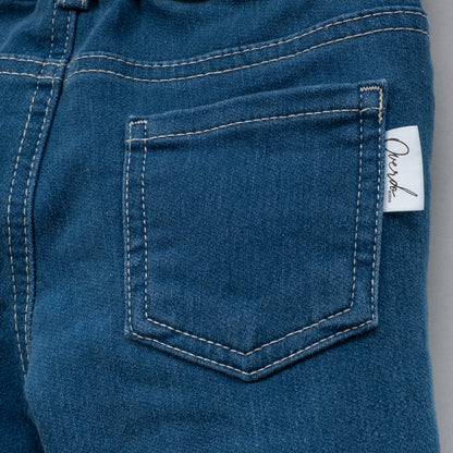 Süße Mädchen Jeans mit Schleifen-Stickerei | In 2 Farben erhältlich