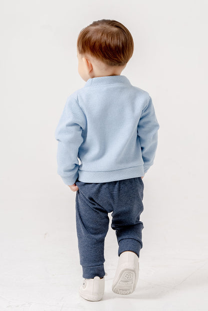 Baby Jungen 3-teiliges Outfit – Strickjacke, Hose & Fliege