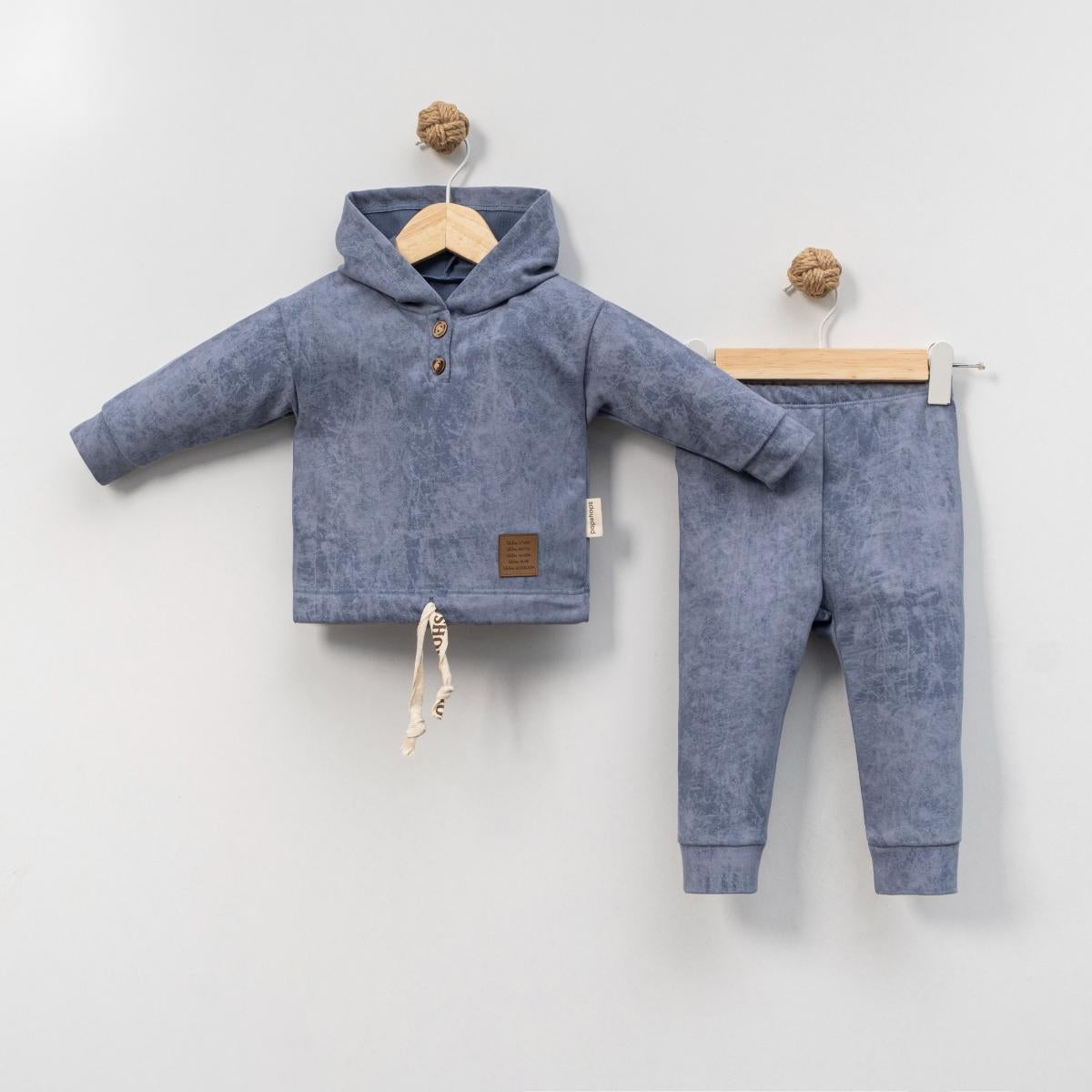 Baby Jungen Jogging Set mit Hoodie – 2-teilig, in 2 Farben erhältlich