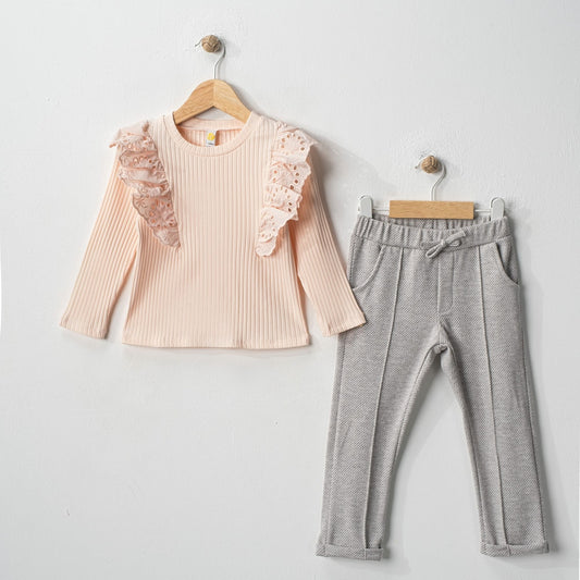 Mädchen Outfit Set – weich & stilvoll (2-teilig) 👧🤍