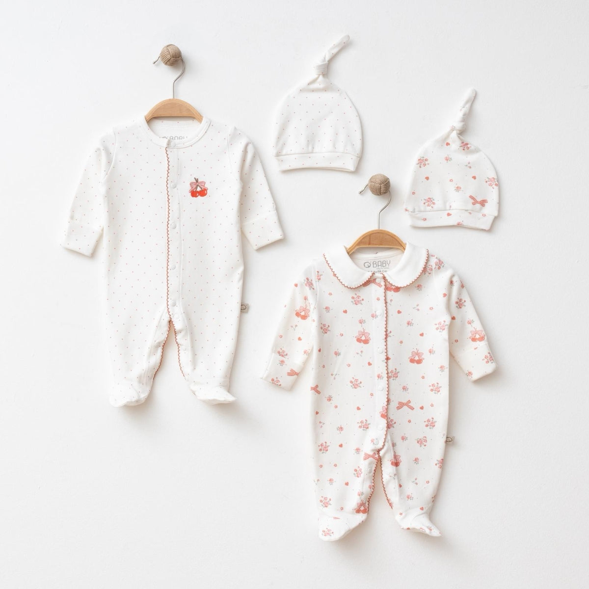 Babystrampler Doppelpack Blumenmuster
