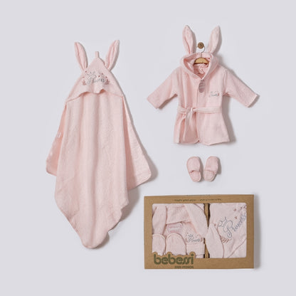 Baby Bademantel Set Baumwolle