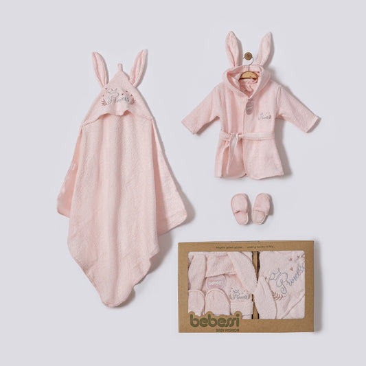 Baby Bademantel Set Baumwolle