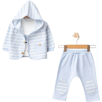 Baby Set Kapuze Streifen