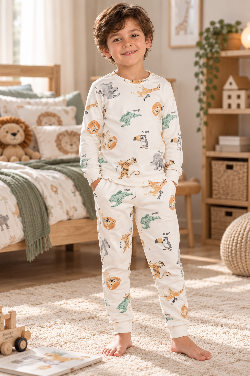 Jungen Pyjama-Set – bequem & verspielt 🦁🐯