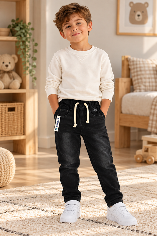 Schwarze Jeanshose für Jungs – bequem & stylisch 🖤👖