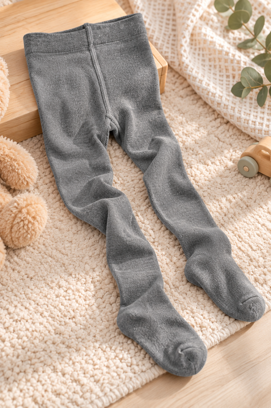 Kinder Strumpfhose – in Grau, Blau & Weiß – Größe 98–110