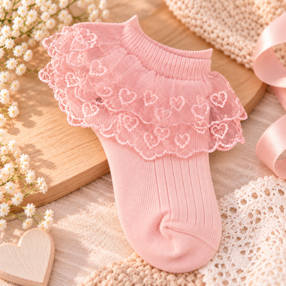 Mädchensocken Spitze 3 Farben