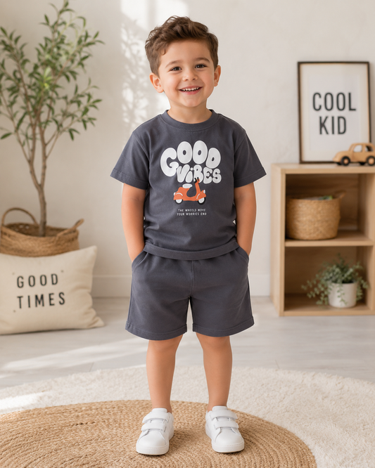 Shorts-Set Baumwolle Good Vibes
