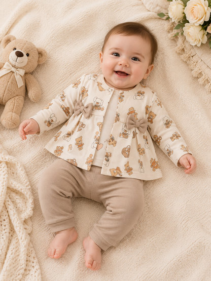 Baby-Set 3-teilig Bärenprint