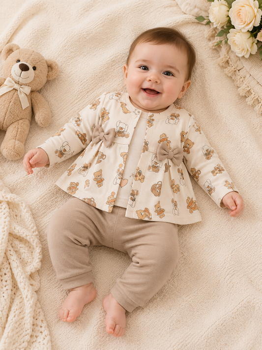 Baby-Set 3-teilig Bärenprint