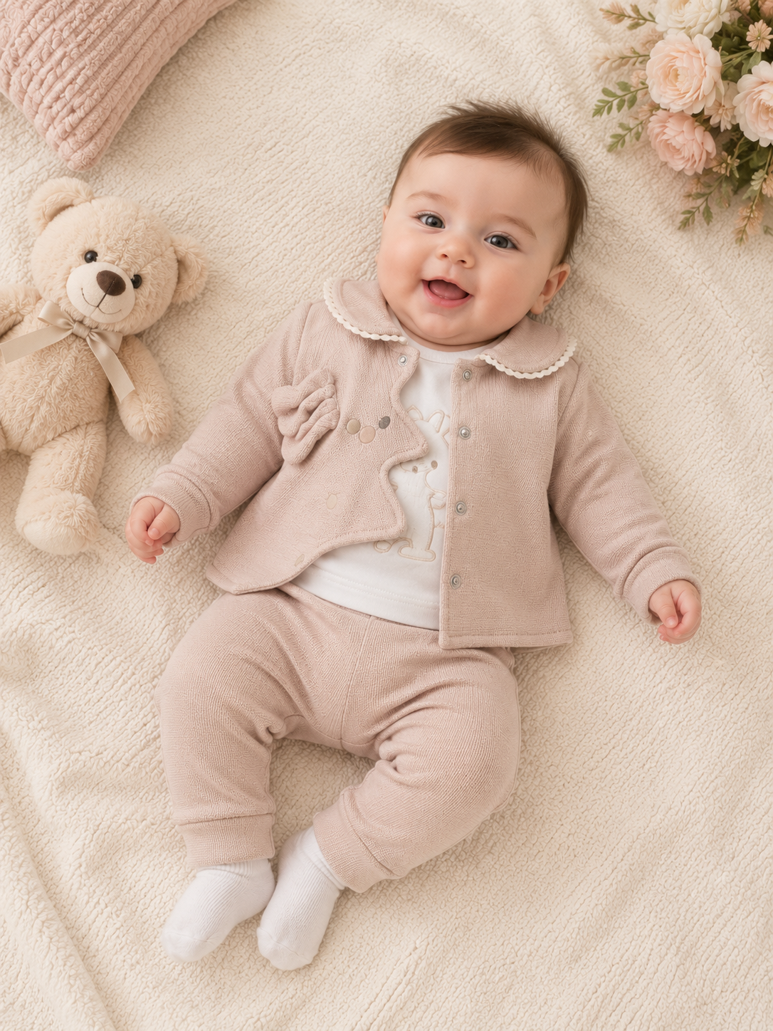 Baby-Set 3-teilig Schleifen