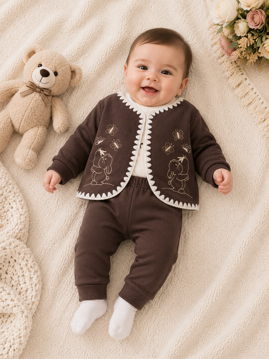 Baby-Set 3-teilig Stickmotiv