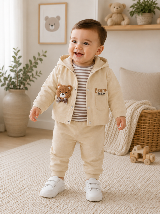 3-teiliges Baby Outfit Bär