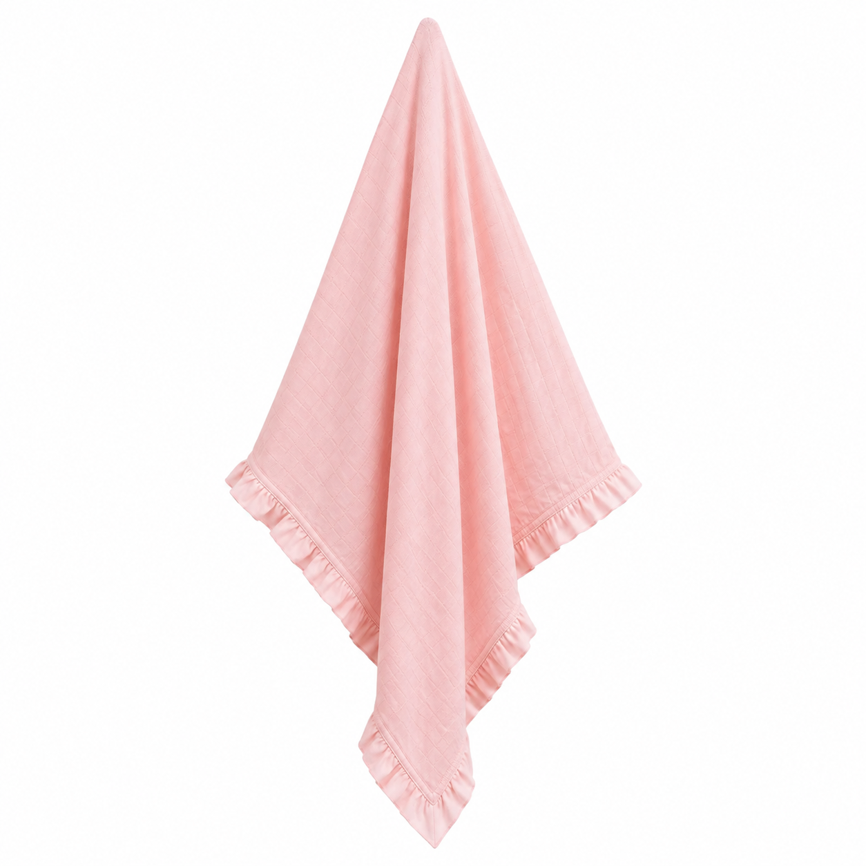 Musselin Babydecke mit Rüschen 2-lagig 80x80 cm