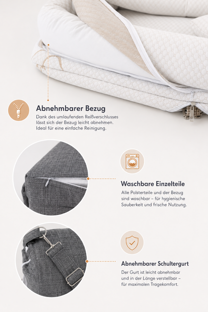 Babynest Reisetasche Anthrazit
