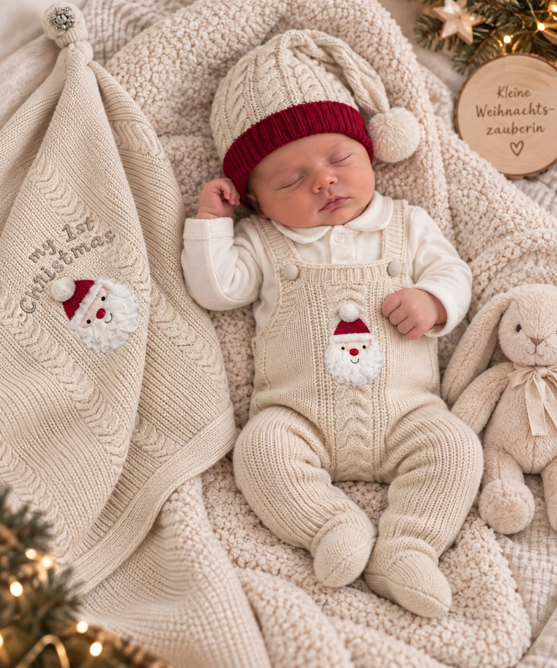 Merry Christmas – 5-teiliges Strick-Set von Nipperland Creme