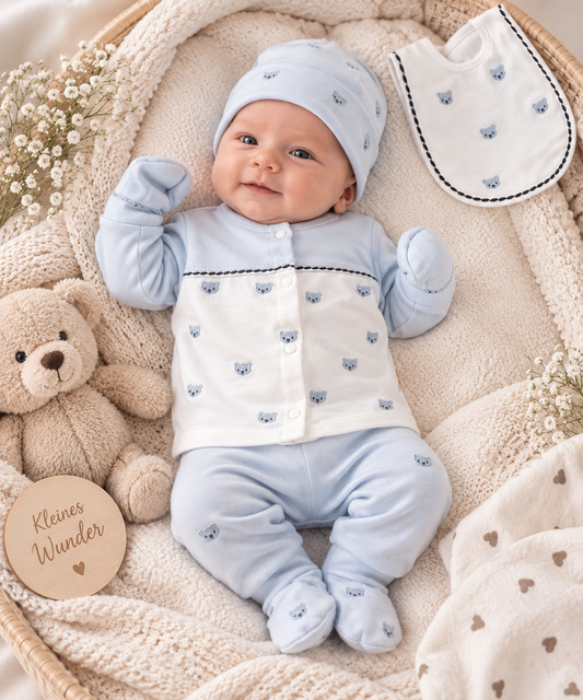 Erstlingsset Blau Bärchen