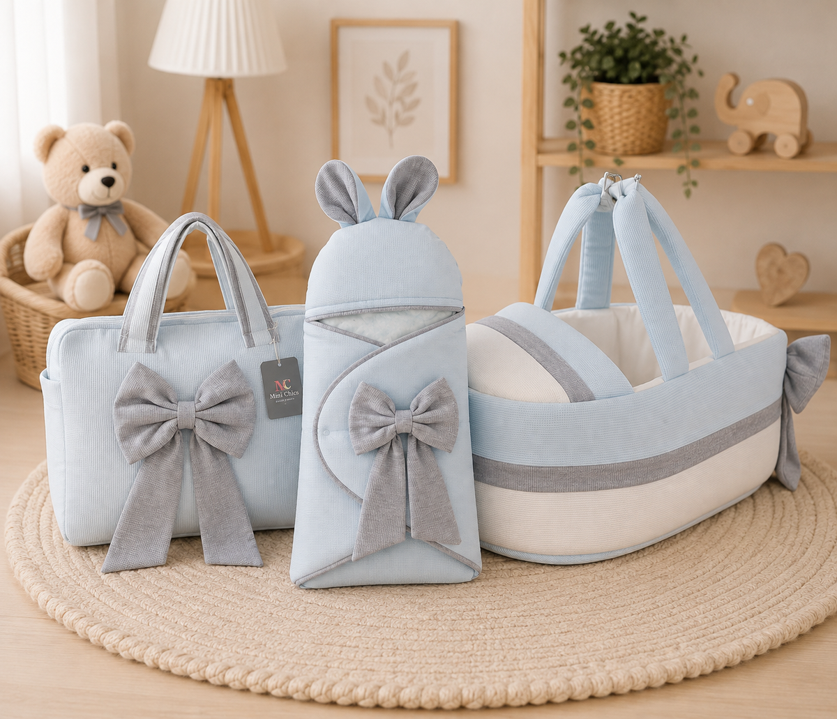 Babytragetasche Set Schleife
