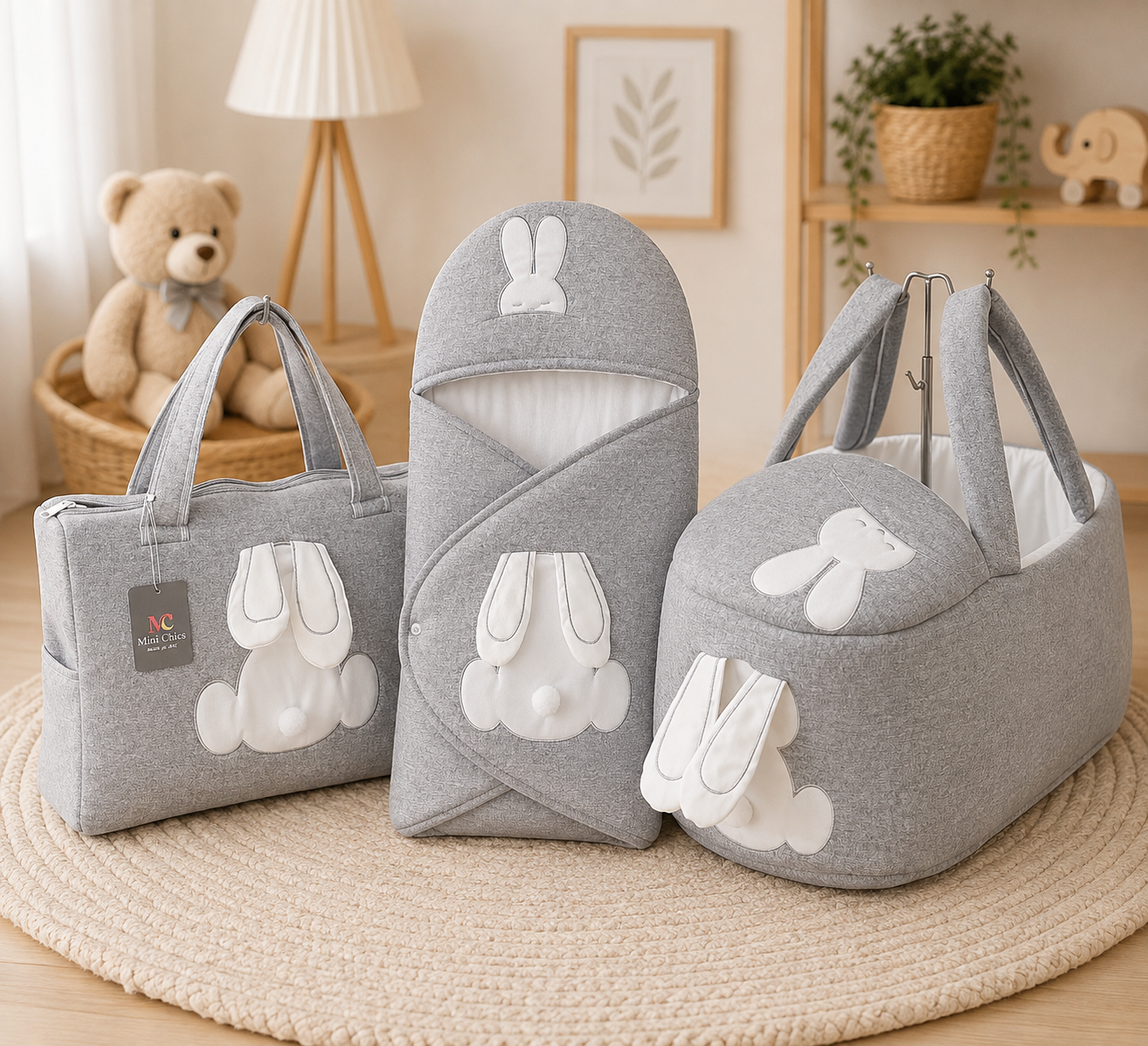 Babytragetasche Set Häschen