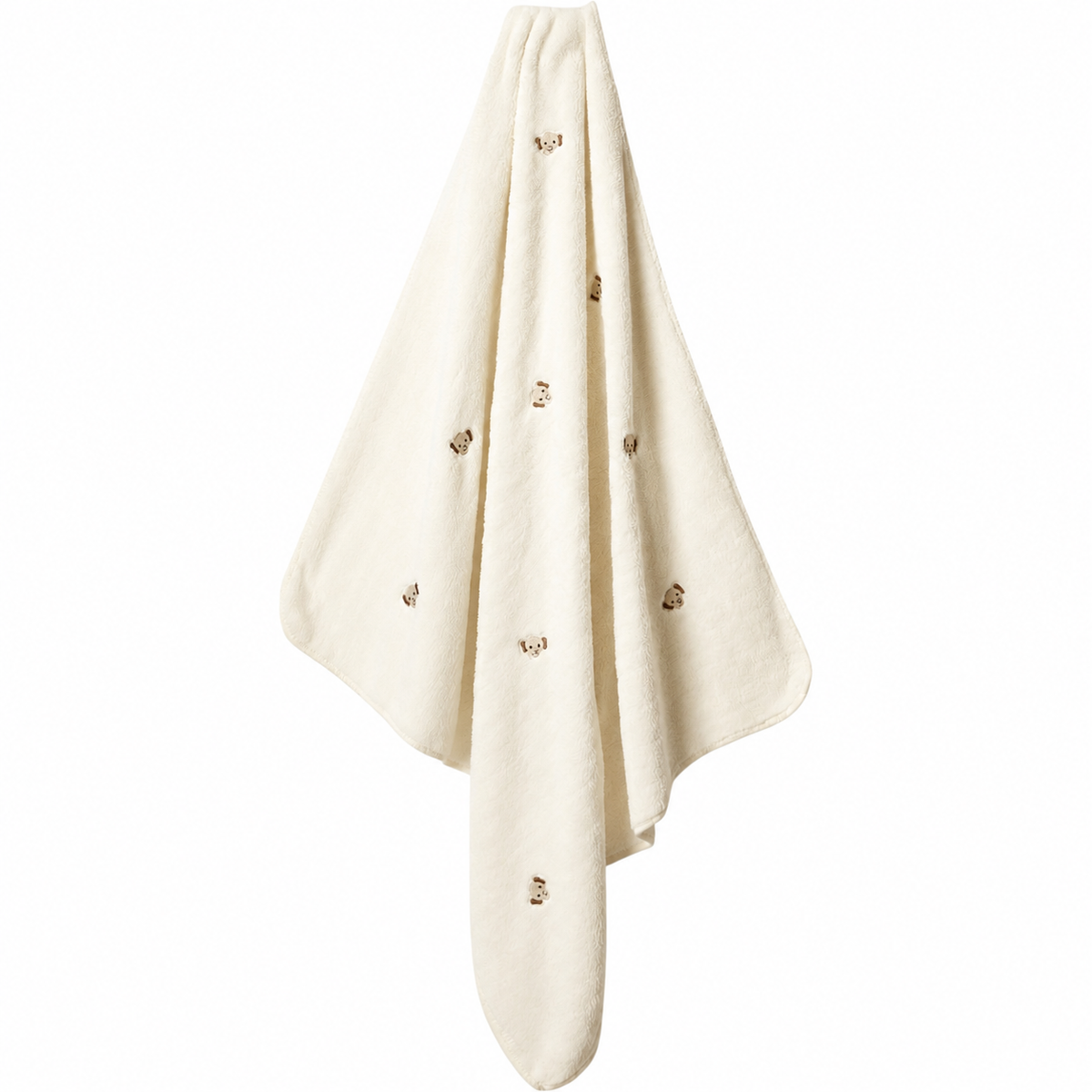 Babydecke Creme Elefantenmotiv
