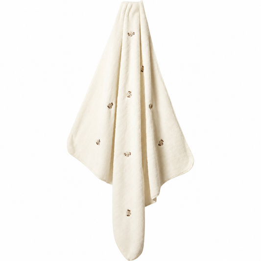 Babydecke Creme Elefantenmotiv
