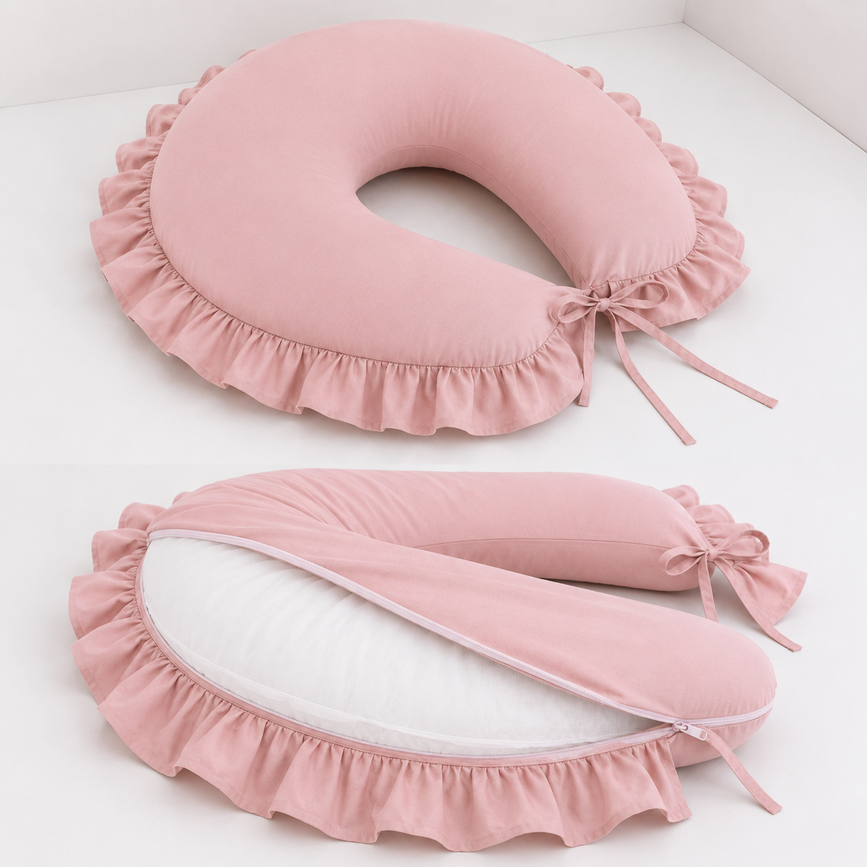 Stillkissen Rüschen Rosa