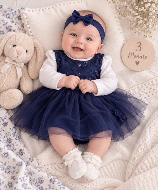 Babymädchen Kleid Set – elegant & festlich (4-teilig) 👶🎀
