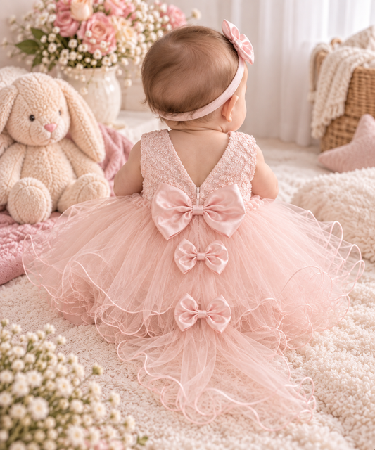 Baby Mädchen Kleid Set – 4-teilig & elegant 🎀👗