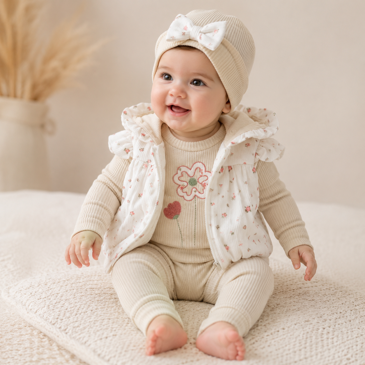 Baby Mädchen Outfit Blumen